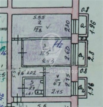 2-к квартира, 1/3 эт., 45м²