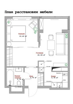 1-к квартира, 13/17 эт., 45м²