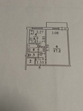 1-к квартира, 2/5 эт., 29м²