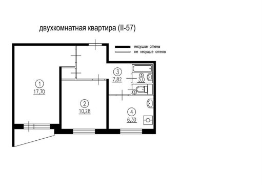 2-к квартира, 9/9 эт., 45м²