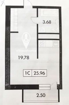 Студия, 2/18 эт., 25м²