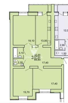 3-к квартира, 7/10 эт., 86м²