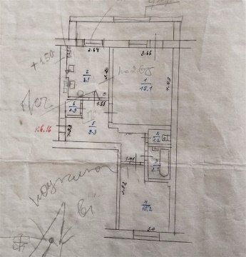 2-к квартира, 2/2 эт., 47м²