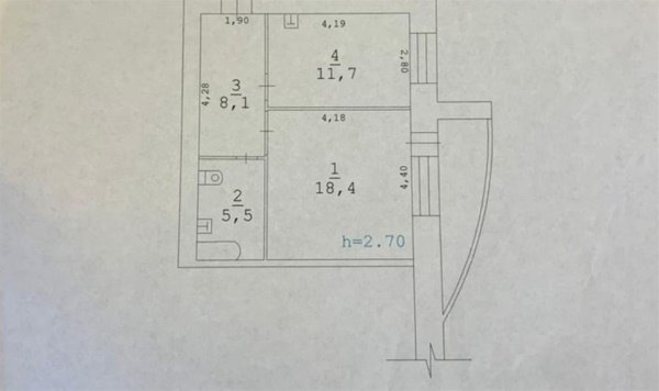 1-к квартира, 9/17 эт., 44м²