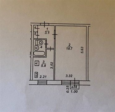 1-к квартира, 2/9 эт., 30м²