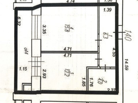 1-к квартира, 2/15 эт., 44м²