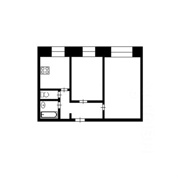 2-к квартира, 3/9 эт., 46м²