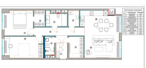 3-к квартира, 9/9 эт., 96м²