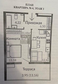 1-к квартира, 1/17 эт., 37м²