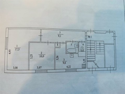 2-к квартира, 1/5 эт., 49м²