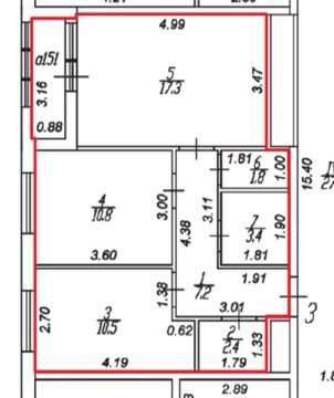 2-к квартира, 2/21 эт., 56м²