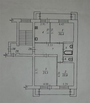 3-к квартира, 3/6 эт., 100м²