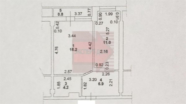 1-к квартира, 2/10 эт., 38м²