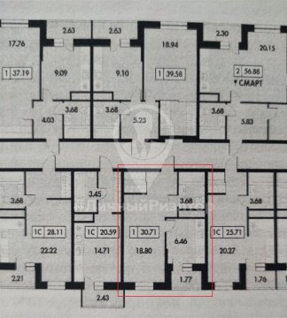 1-к квартира, 6/7 эт., 31м²