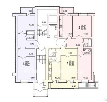 2-к квартира, 4/10 эт., 67м²