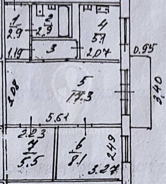 2-к квартира, 3/5 эт., 43м²