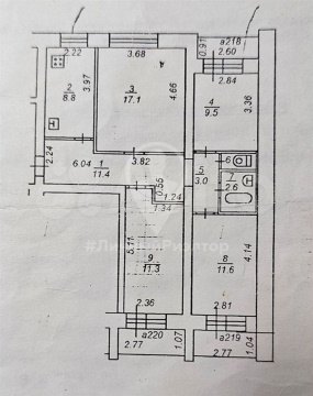 3-к квартира, 9/9 эт., 76м²