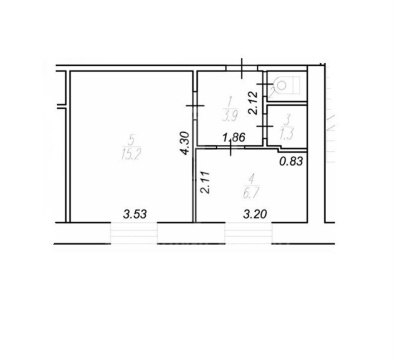 1-к квартира, 2/5 эт., 28м²