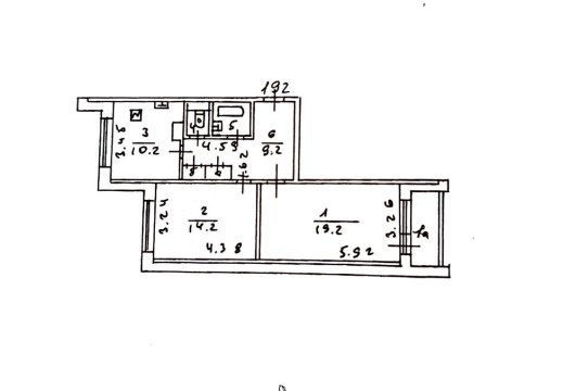 2-к квартира, 7/22 эт., 59м²