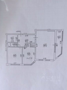 2-к квартира, 7/15 эт., 65м²