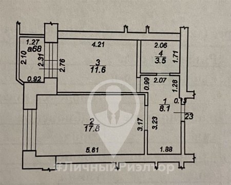 1-к квартира, 5/6 эт., 41м²