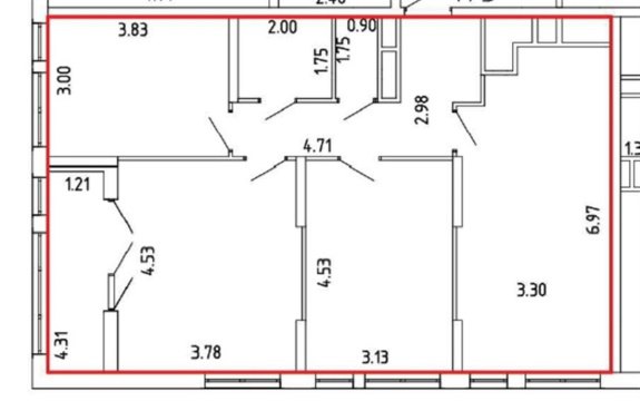 3-к квартира, 19/25 эт., 80м²