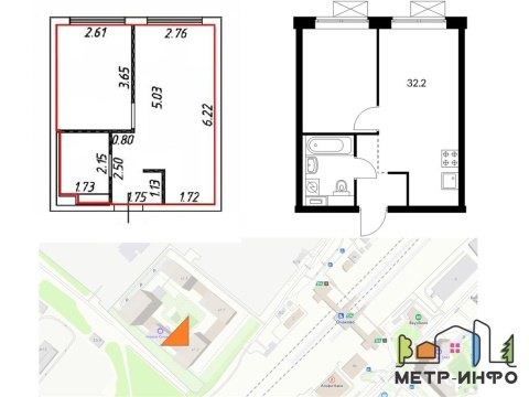 1-к квартира, 30/33 эт., 32м²