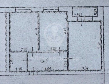 2-к квартира, 2/3 эт., 52м²