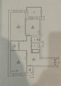 2-к квартира, 13/16 эт., 82м²