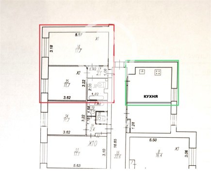 2-к квартира, 8/9 эт., 45м²