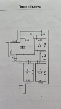 4-к квартира, 3/10 эт., 80м²