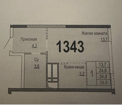 Студия, 10/25 эт., 25м²