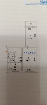 2-к квартира, 1/12 эт., 47м²