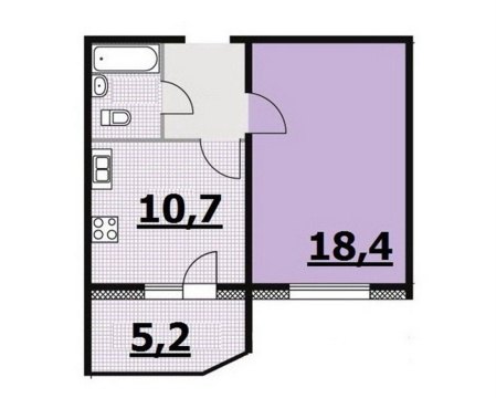 1-к квартира, 2/17 эт., 38м²