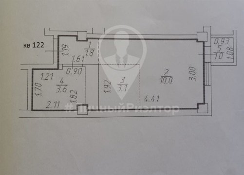 Студия, 7/10 эт., 18м²