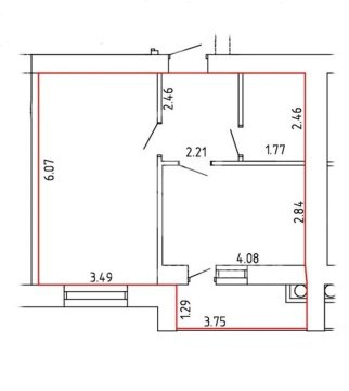 1-к квартира, 10/10 эт., 42м²