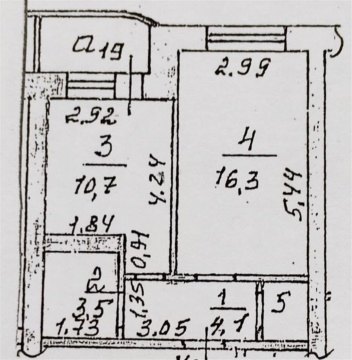 1-к квартира, 2/5 эт., 36м²