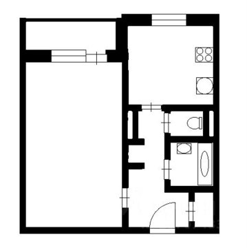 1-к квартира, 2/11 эт., 38м²