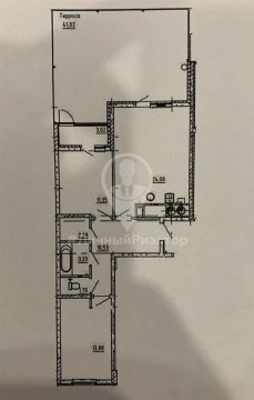 2-к квартира, 1/26 эт., 70м²